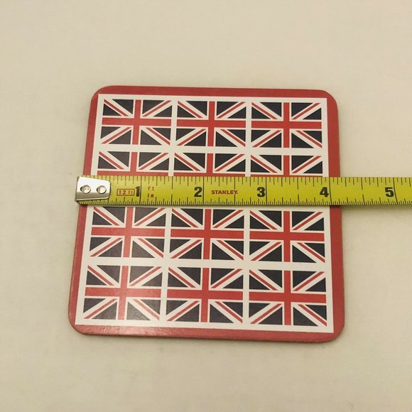 2015 Lesser & Pavey Union Jack London Set Of Four Coasters Laminated Surface - Picture 8 of 12